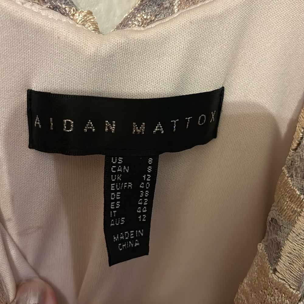 Gold colored Aiden mattox /adrianna Papell dress . Size 8 . - Picture 5 of 9
